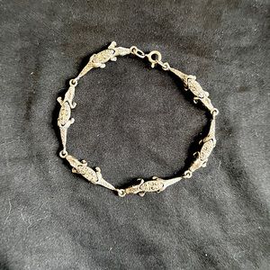 Vintage Jeweled Alligator Bracelet